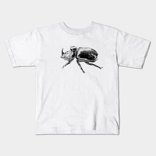 Rhinoceros beetle Kids T-Shirt by Guardi